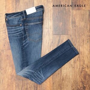 AMERICAN EAGLE/34インチ/デニムパンツ 0119-6291 ストレッチ◎ 快適 ウォッシュ加工 美脚 新品/青/ブルー/ih301/