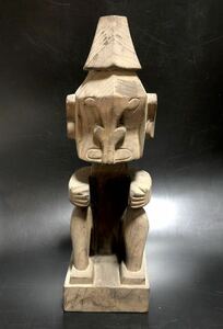 ◆アンティーク プリミティブアート アフリカ 部族 木彫 人形 古美術 古道具 古玩 置物 彫刻