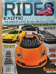 洋書『 RIDES 』　2013年5月号　カスタムカー雑誌　　アメ車、DUB、セレブレティ、ラグジュアリー、DONK、LOWRIDER　　中古