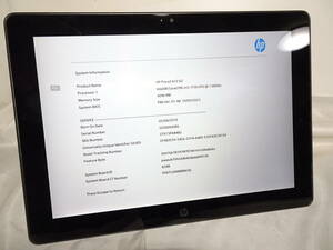 HP Prox2 612 G2 Simモデル タブレットPC Intel Core m3 7Y30 メモリ4GB 12型 フルHD ブラック BIOS起動 1週間保証