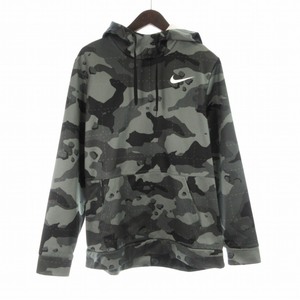 NIKE TF カモ AOP プルオーバー L/S フーディ パーカー プルオーバー カモフラ 迷彩 長袖 L 緑 グリーン 黒 ブラック DD1758-084