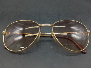 ▽ 【309】 カルティエ パリス トリニティ サングラス ダイヤ入 / Cartier アイウェア Eyewear 眼鏡 ボストン フレーム フランス製 