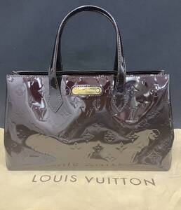 0004-12011 1円出品 ルイヴィトン Louis Vuitton バッグ 手提げ ヴェルニ アマラント ウィルシャー PM M93641/??5019 レディース 保存袋付