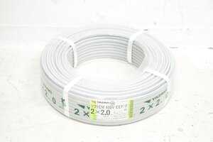 ■2023年7月■使用品■ YAZAKI ヤザキ ソフトEM 600V EEF/Fケーブル 2x2.0mm 100m 11kg