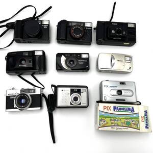 フィルム カメラ まとめ 9台 7種 キャノン PC600 パナソニック オリンパス 富士フィルム KONICA PIX 動作未確認 ジャンク ケース付