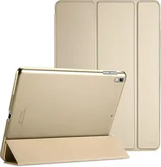 【在庫処分】ProCase iPad Pro 10.5"ケース スマート 超スリム スタンド フォリオ保護ケース 半透明フロスト バックカバー 対応機種：iPad Pro 10.5" 2017 / iPad Air 3 2019 –ゴールド