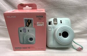 【通電確認済】FUJIFILM intax mini 12 チェキ インスタントカメラ ミントグリーン 箱付き