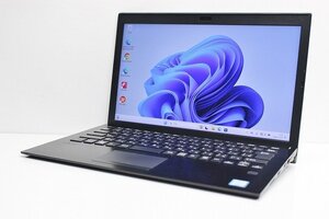 1円スタート ノートパソコン Windows11 WPS office搭載 VAIO Pro PG VJPG1113 第8世代 Core i5 SSD256GB メモリ8GB フルHD 13.3 カメラ