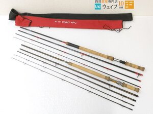 メーカー不明 フライロッド 11’6” LW6/7 4PC 他 マルチピース ツーハンド フライロッド 計2点セット