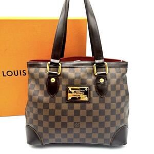 ●１円～ LOUIS VUITTON ルイヴィトン ダミエ ハムプステッドMMトートバッグ ショルダーバッグ ブラウン メンズ レディース 通勤 通学