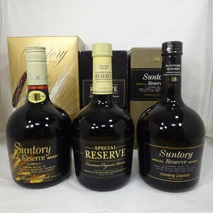 【愛知県限定・未開栓保管品】SUNTORY WHISKY RESERVE サントリー ウイスキー スペシャル リザーブ 国産 特級 760ml 古酒 未開栓 3本 1029B