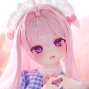 ＊うめよ＊DDH-27 セミホワイト肌 カスタムヘッド＋自作アイ2種 難あり MDD