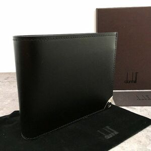 ☆送料無料☆ 未使用品 dunhill 二つ折り札入れ ブラック WN1240A 箱付き プレゼントにも！ 552