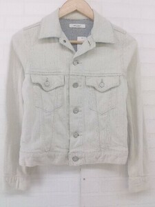 ◇ MOUSSY マウジー ストレッチ 長袖 Ｇジャン デニム ジャケット サイズ1 アイボリー系 レディース P