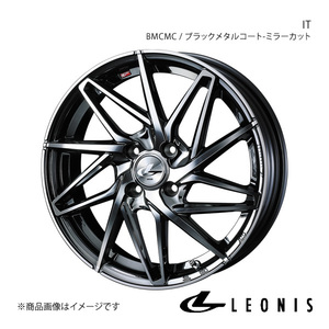 LEONIS/IT フィット/アリア GD1-9 ホイール1本【16×6.0J 4-100 INSET42 BMCMC(ブラックメタルコート/ミラーカット)】0040575