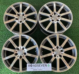 ★無限 MUGEN NR 17インチ 114.3/5H ★17×7J +53 PCD114.3 5穴 ハブ径:約64 4本Set アルミホイール 中古 ★劣化や剥がれ等有 ★送料無料