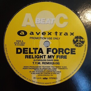 DOMINO / TORA TORA TORA DELTA FORCE RELIGHT MY FIRE T.Y.M. REMIX /AVEX TRAX,マハラジャ,DJ TSUYOSHI SUEKI,末木強,サーファー 