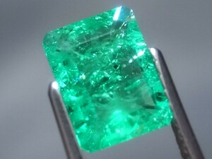 1.14ct c 新品・コロンビアカラーの最上級ランクカラー 合成バイロンエメラルド 超希少入手困難・バイロン社製