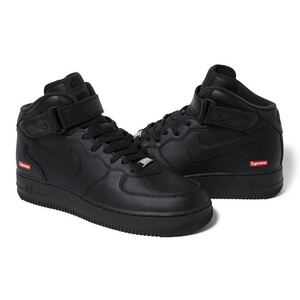 【27.5cm】Supreme × Nike Air Force 1 Mid FW24シュプリーム × ナイキ エアフォース1 ミッド FW24 black ブラック 黒 2024fw 新作