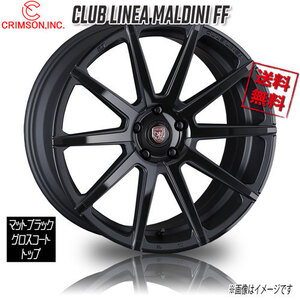 CRIMSON CLUB LINEA マルディーニ FF マットブラックグロスコートトップ 18インチ 5H120 8J+36 1本 75 業販4本購入で送料無料