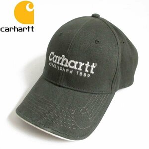 Carhartt カーハート 2段 ロゴ刺繍入り コットン ツイル ベースボール キャップ 緑系 D148-41-0020ZV