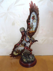 ウォリアー・コレクション 平原の精霊の戦士 インディアン・スピリッツ彫刻　インテリア彫像 装飾品 オブジェ 新築祝い 贈り物（輸入品