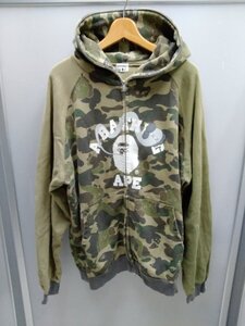 A Bathing Ape ア ベイシング エイプ　KAWS コラボ フルジップ パーカー XLサイズ