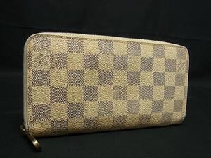 1円 LOUIS VUITTON ルイヴィトン N60029 ダミエアズール ジッピーコンパクトウォレット ラウンドファスナー 長財布 アイボリー系 FL1329