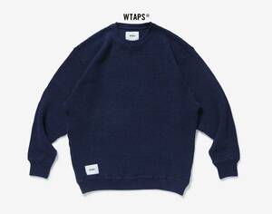 【国内正規L】22SS Wtaps AII 02 / SWEATER / COTTON INDIGO L ダブルタップス セーター