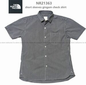 ■ THE NORTH FACE (ザノースフェイス) ショートスリーブ ギンガム シャツ 半袖シャツ NR21363 (M) ■ 