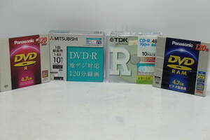 ★☆T/ 未使用 DVD-R DVD-RAM 計 4セット Panasonic TDK 三菱 録画☆★