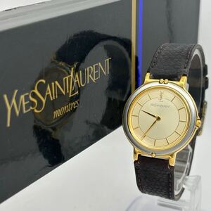 【箱付//新品電池】 YVES SAINT LAURENT イヴサンローラン YSL メンズ 腕時計 コンビ 4620-E62267 2111624