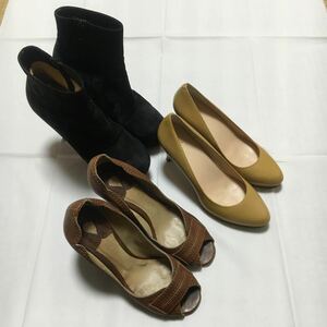 手入れ済み 豪華 3点 Christian Louboutin Chloe COLE HAAN クリスチャンルブタン クロエ コールハーン 靴 レディース 1円〜