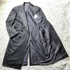 別格の高級感!!! 極上カシミヤ100%!!!【Brioni/ブリオーニ】50サイズ XL◎ ROMAN STYLE ROMA ダブルチェスターコート ダークグレー