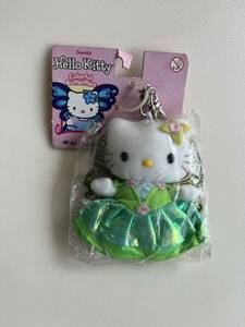 Hello Kitty Colorful Butterflies 緑 キーホルダー NAKAJIMA USA 2003年 カラフル バタフライズ ハローキティ サンリオ ぬいぐるみ