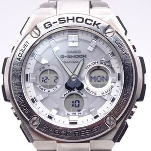 【動作確認済】 CASIO G-SHOCK GST-W110D-7AJF 電波ソーラー アナデジ メタル ホワイト カシオ ジーショック タフソーラー