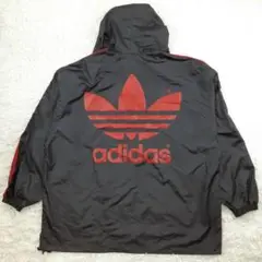 美品◎adidas アディダス プルオーバーナイロンパーカー デサント製 90s