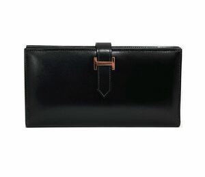 未使用☆正規品　エルメス　HERMES ベアン　スフレ　bearn ブラック　黒　ノワール 長財布　ボックス　BOX　ゴールド金具