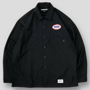 極美品 NEIGHBORHOOD ネイバーフッド 23AW CLASSIC WORK SHIRT LS クラシックワークシャツ ロングスリーブ 232TSNH-SHM01 L SSM3407 BLACK