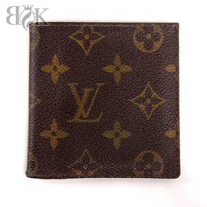 ルイヴィトン モノグラム M60905 ポルトビエ・カルトブルー 二つ折り財布 カードケース ブラウン系 LOUIS VUITTON 中古品 ♪