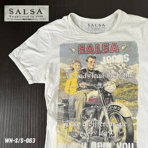 SALSA オールドプリントTシャツ　Mサイズ　レトロ　古着　半袖　Mexico ローマ　ユニセックス