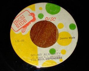 Roots Reggae 45 ★★ SOUL DEFENDERS / CYCLONES with COUNT OSSIE - SOUND ALMIGHTY / MEDITATION（IRON SIDE DISC）★★ レゲエ 7”