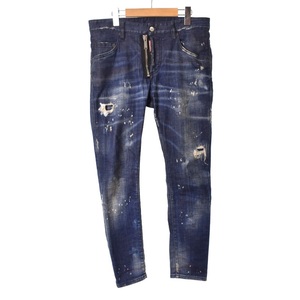 ディースクエアード DSQUARED2 SKATER JEANS スケーター ジーンズ デニムパンツ ダメージ加工 S74LB0939 インディゴブルー 青系 46 M位 メ