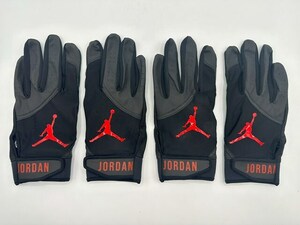 JORDAN ジョーダン 野球 両手 バッティンググローブ レッド Size-L　2セット まとめ売り