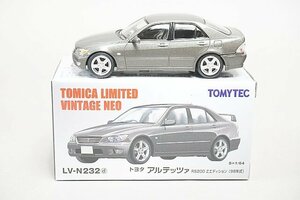 TOMICA トミカリミテッドヴィンテージネオ TLV 1/64 トヨタ アルテッツァ RS200 Zエディション 98年式 グレーメタリック LV-N232d