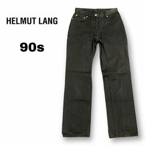 【HELMUT LANG】希少 90s 本人期 スリムブラックデニム 42 GTRタグ