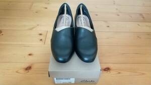 【送料無料】未使用品 クラークス ジュリエット パーム 23.5㎝ レディース パンプス Clarks women Juliet Palm Black Leather