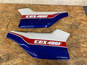 CBX400F 当時物 青白1型 純正 サイドカバー オリジナルペイント ほぼ新品 美品 希少 （CBX550F CBR ビート モリワキ ヨシムラ イノウエ 