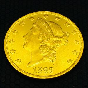 539) リバティ 20＄コイン　金貨　1885年 未鑑定