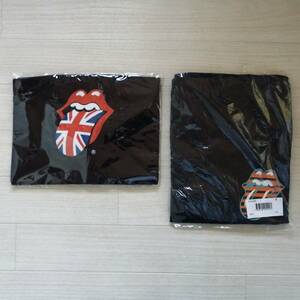 未開封 Rolling Stones ロックバンド B⑤ ベロ柄 Tシャツ 黒・エコバッグ 黒セット 新品 グッズ ローリングストーンズ